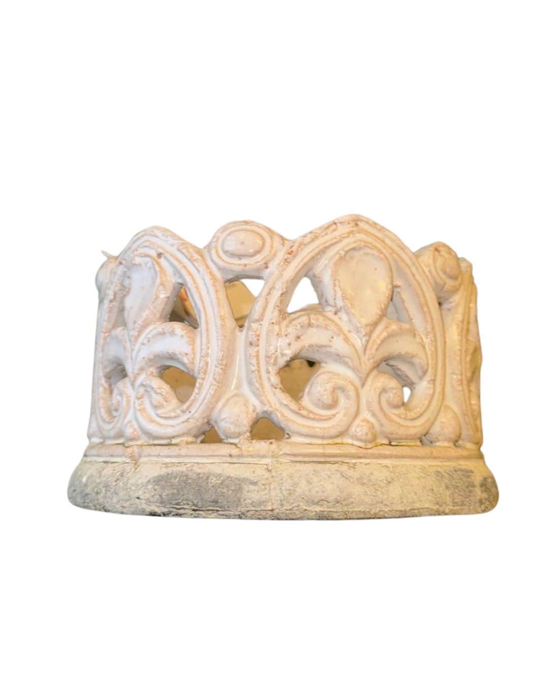 Suport de lumanari alb 10x16 cm