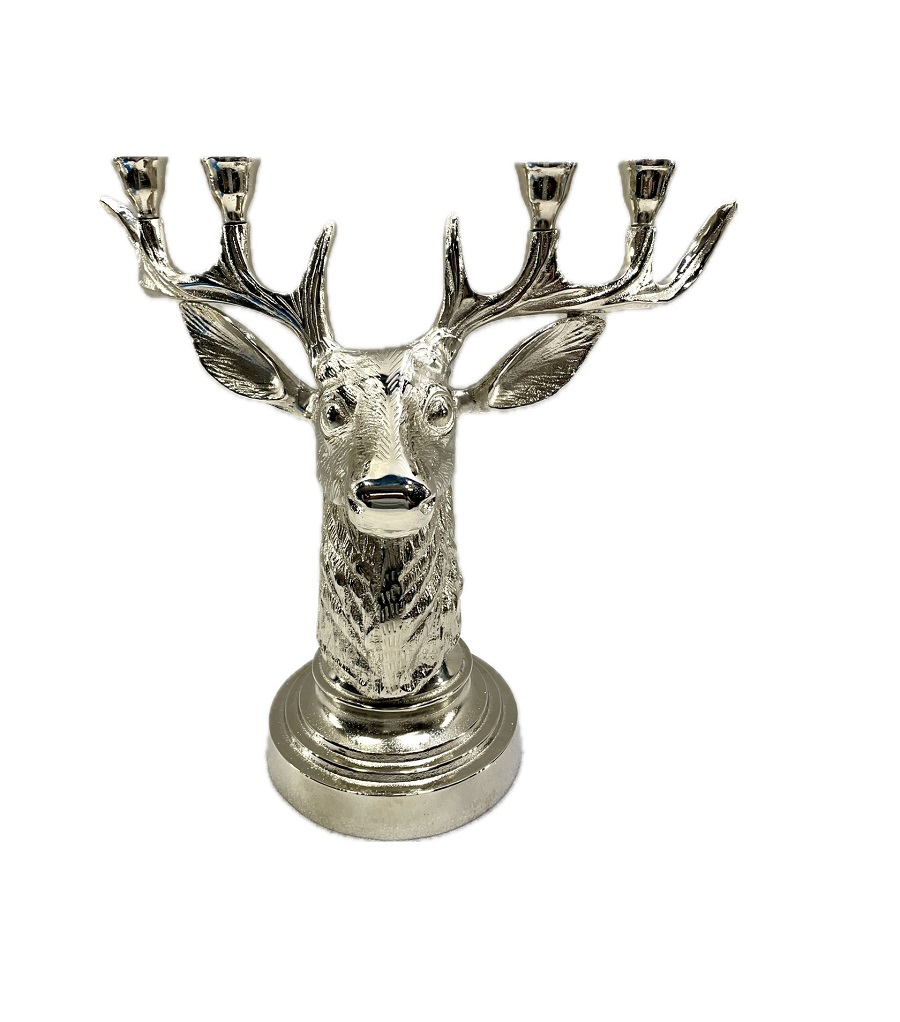 Bol pentru gustări cu 3 compartimente, din nichel, model „Cerf”, D25x17 cm