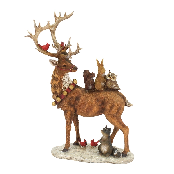 Cerb cu multe animale - 32 x 43 cm