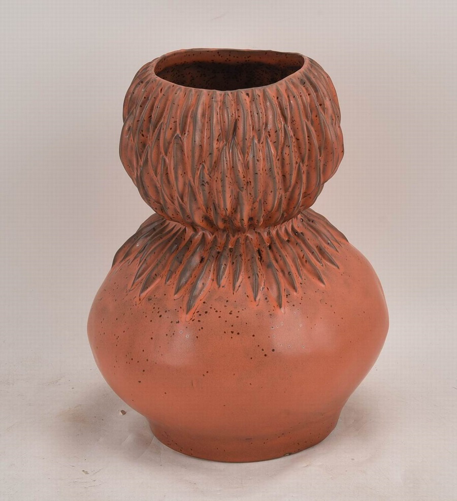 Vază ceramică portocalie „Austin”, D26x33 cm