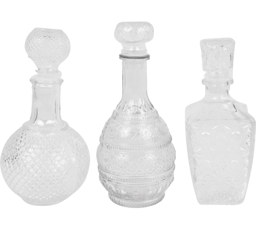 Sticle Porto  Set 3 ø13x25cm; ø10x24cm; ø11x25cm