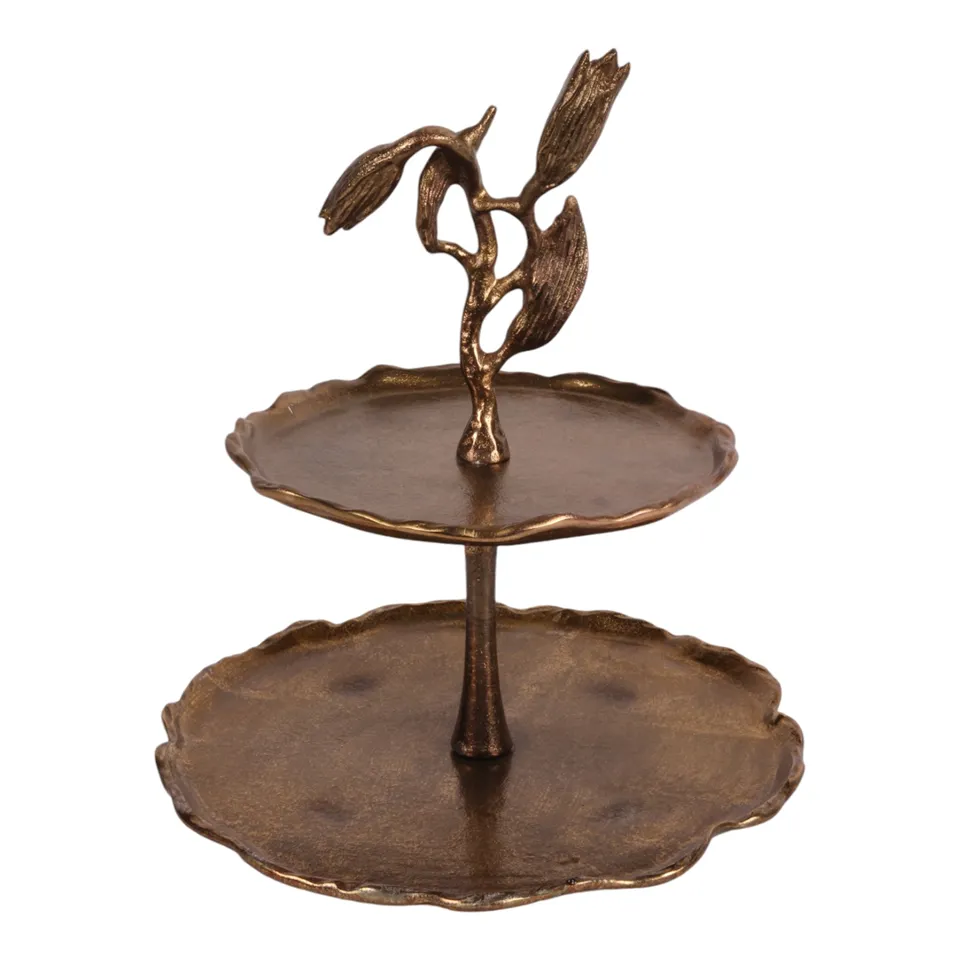 Platou etajat din aluminiu, H 36 cm