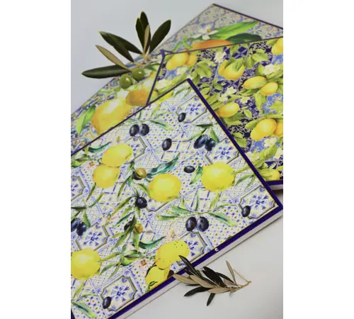 Platouri ceramica cu lamai 20x20x0,8cm